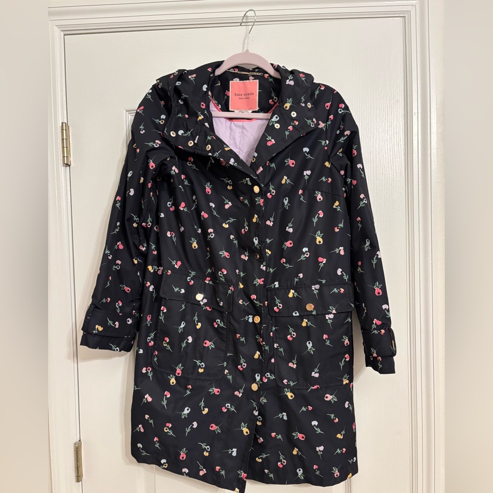 Kate Spade Black and Pink Floral Jacket